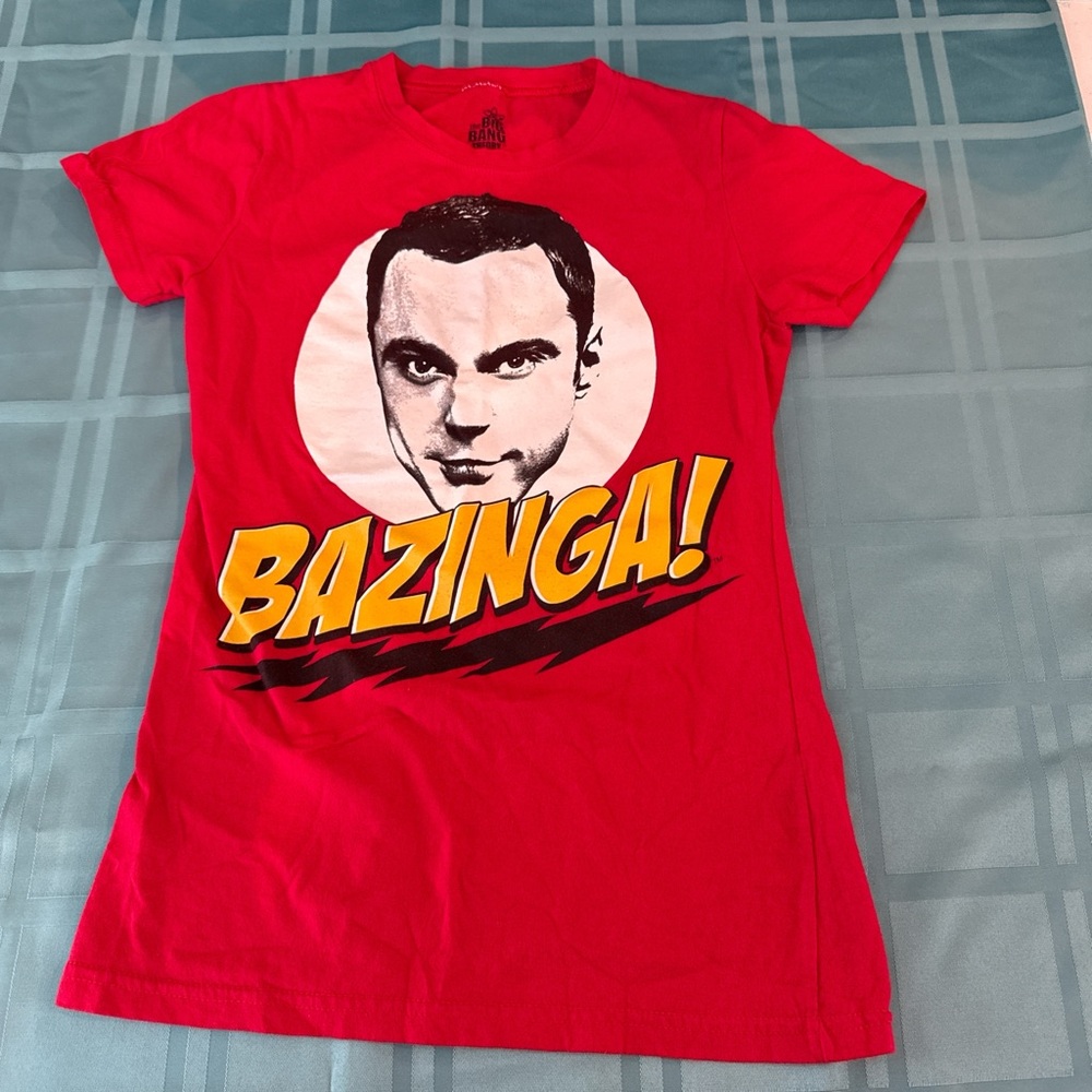 Ripple Junction Red Bazinga Graphic Tee